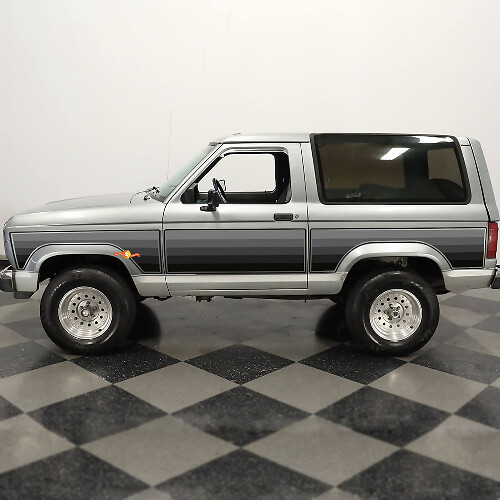 Retro Grey Shadows Vintage Side Stripes Vinyl Decal Sticker for Ford Bronco