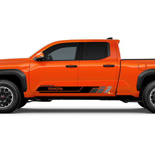 Side Doors Rocker Panel Stripes Vinyl Stickers Decal Kit for Toyota Tacoma