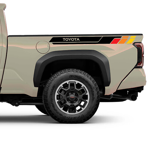 Heritage Style Bedside Stripe Vinyl Decal Kit for Toyota Tacoma