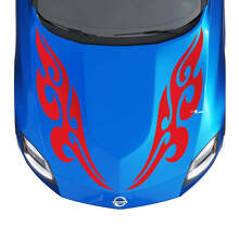 Hood Tribal Flames Stripes Decal Kit for Nissan Z Sport 3
