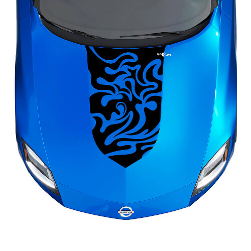 Hood Tribal Flame Stripe Decal Kit for Nissan Z Sport