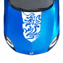 Hood Tribal Flame Stripe Decal Kit for Nissan Z Sport 2