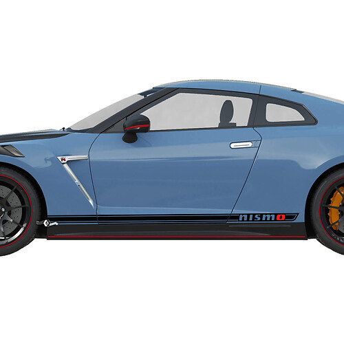 2x Side Doors Graphics Nismo Stripe Line Decal Kit for Nissan GT-R 3