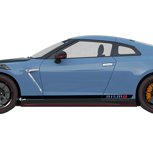 2x Side Doors Graphics Nismo Stripe Line Decal Kit for Nissan GT-R 4