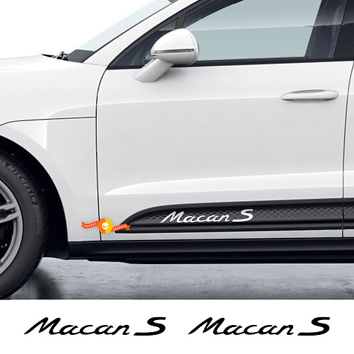 Pair Porsche Stickers Macan S Porsche Doors Side Decal Sticker