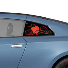 Side Rear Window Japan Style Graphics Decals Stickers Kit for Nissan GT-R 2