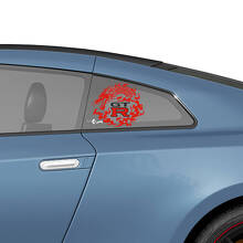 Side Rear Window Dragon Graphics Decals Stickers Kit for Nissan GT-R 3