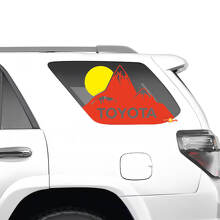 Side Quarter Window Mountains Sunset Vinyl Stickers Decal Kit for Toyota 4Runner 2