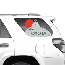Side Quarter Window Mountains Sunset Vinyl Stickers Decal Kit for Toyota 4Runner 3