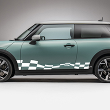 Side Racing Checkered stripes graphics decal for Mini Cooper S 2 2
