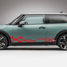 Side Racing Checkered stripes graphics decal for Mini Cooper S 2 3