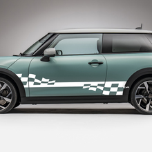 Side Racing Checkered stripes graphics decal for Mini Cooper S 3 2