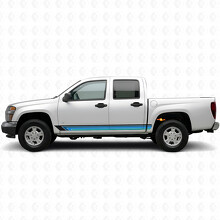 Vintage Band Door & Rocker Panel Vinyl Stripes for Chevrolet Colorado 1st Gen 2004-2012_2