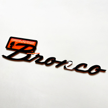 Bronco Badlands Yeti Sasquatch Bigfoot Fender Badges Tailgate Emblem 3D Badge Black vs Orange 3