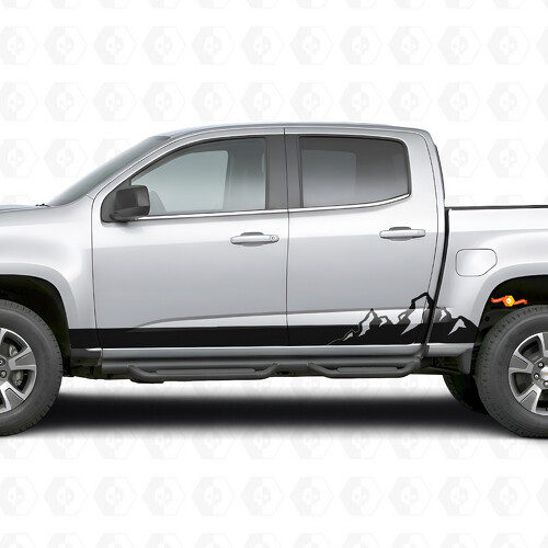 Mountain Range Door & Rocker Panel Vinyl Stripes for Chevrolet Colorado 2nd Gen 2015-2022