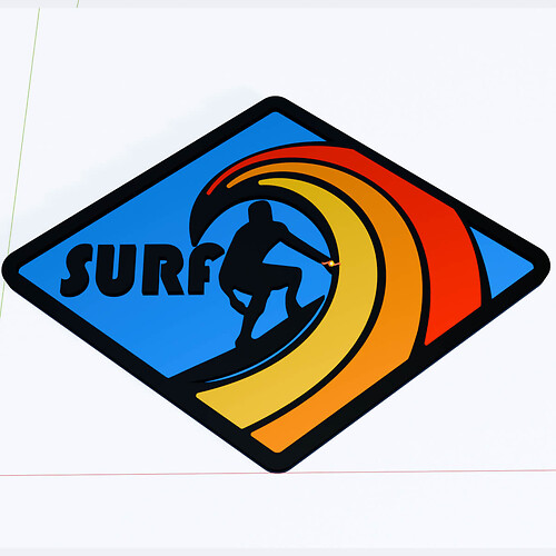 Surf Surfing Edition Fender Badges Tailgate Emblem 3D Badge