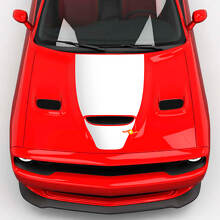 Hood Wrap Central Hood Blackout Vinyl Decal Sticker for Dodge Challenger 2