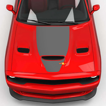 Hood Wrap Central Hemi Hood Blackout Vinyl Decal Sticker for Dodge Challenger 3