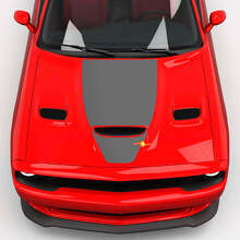 Hood Wrap Central Hood Blackout Vinyl Decal Sticker for Dodge Challenger 3