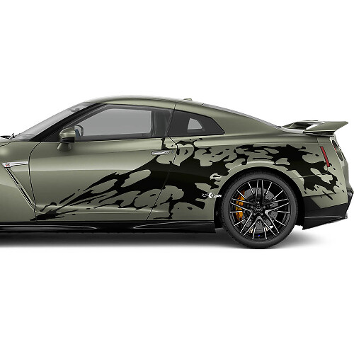 Sides Blood Graphics Stripes Decal Kit for Nissan GT-R