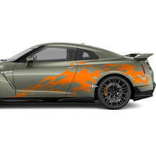 Sides Blood Graphics Stripes Decal Kit for Nissan GT-R 3