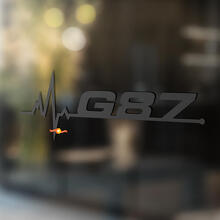 BMW G87 is in my Blood heart pulse window sticker decals graphic 2