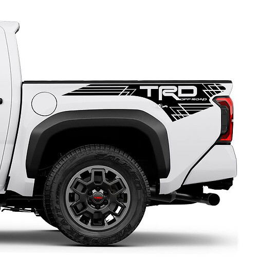 TRD Off Road Geometric Style Bedside Vinyl Decal Sticker for Toyota Tacoma_1