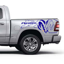 Rebel Logo Bedside Vinyl Decals for Dodge Ram Rebel_2