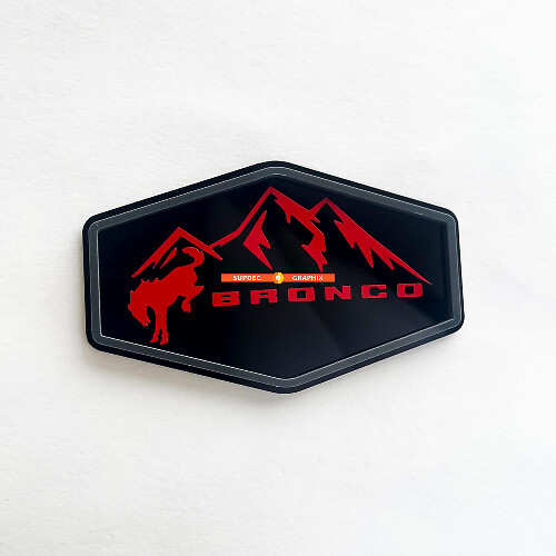 Mountains Edition Fender Badges Tailgate Emblem 3D Badge for Ford Bronco