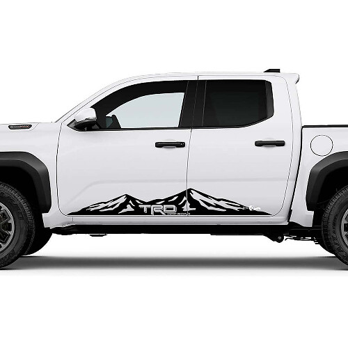 TRD Off Road Side Mountains Rocker Panel Decals Stickers for Toyota Tacoma 2