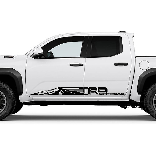 TRD Off Road US Side Mountains Rocker Panel Decals Stickers for Toyota Tacoma 2 1