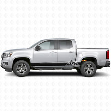 Layered Peaks Door & Rocker Panel Vinyl Stripes for Chevrolet Colorado 2nd Gen 2015-2022_2