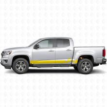 Layered Peaks Door & Rocker Panel Vinyl Stripes for Chevrolet Colorado 2nd Gen 2015-2022_3