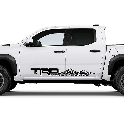Lettering TRD Off Road Mountains Side Rocker Panel Decals Stickers for Toyota Tacoma