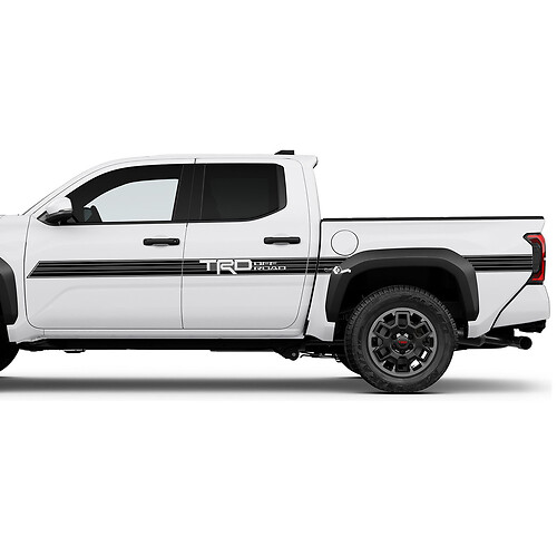 TRD off Road Doors Side Bedside Stripe Truck Decals Stickers for Toyota Tacoma 4th Gen 1