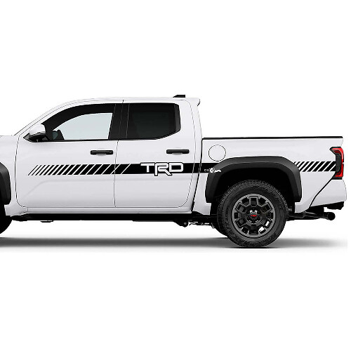 TRD off Road Doors Side Bedside Racing Stripe Truck Decals Stickers for Toyota Tacoma 4th Gen