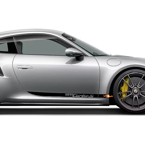 Side 911 Turbo S Doors Stripes Kit Decal Sticker for Porsche 911 Turbo S