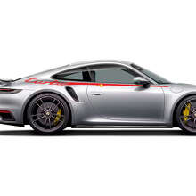 Side 911 turbo 50 years Doors Stripes Kit Decal Sticker for Porsche 911 3