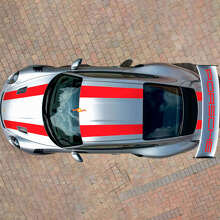 Racing Stripes Top Side & Spoiler Vinyl Decal Kit for Porsche 911 GT3 RS Cup_3