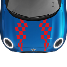 Hood Checkered stripes Mini Cooper Vinyl graphics decal Sticker for Mini Cooper 3