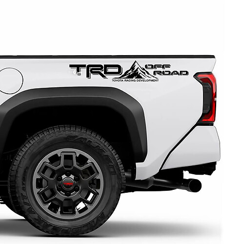 TRD off Road Doors Side Bedside Mountains Truck Decals Stickers for Toyota Tacoma 4th Gen