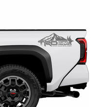TRD off Road Mountains Bird Doors Side Bedside Truck Decals Stickers for Toyota Tacoma 4th Gen 3