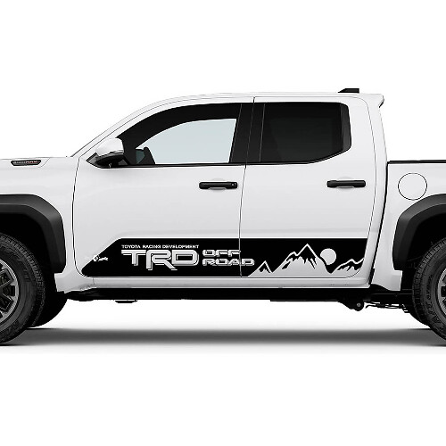 TRD Off Road Side Mountains Sun Rocker Panel Decals Stickers for Toyota Tacoma
