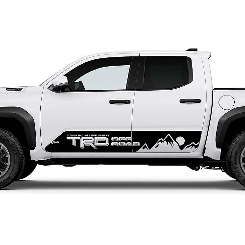 TRD Off Road Side Mountains Sun Rocker Panel Decals Stickers for Toyota Tacoma