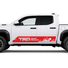 TRD Off Road Side Mountains Sun Rocker Panel Decals Stickers for Toyota Tacoma 3