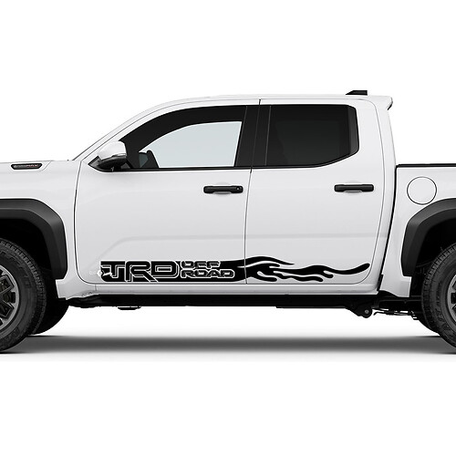 TRD Off Road Side Wave Rocker Panel Decals Stickers for Toyota Tacoma