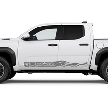 TRD Off Road Side Wave Rocker Panel Decals Stickers for Toyota Tacoma 2