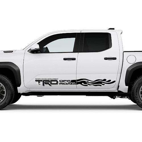 TRD Off Road Side Wave Rocker Panel Decals Stickers for Toyota Tacoma 2