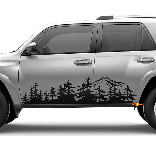 Mountains Trees Side Doors Panel Decals Stickers for Toyota 4Runner