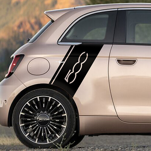 Rear Fender Stripe Decal side Graphics stripes for Fiat 500 1